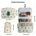 thumbnail image 2 of AVOXEZOR Portable Travel Toiletry Bag Travel Home Organizer Carry Cosmetic Makeup Bag, Wash Organizer Storage Handbag Pouch Bag, Beige Cactus, 2 of 7