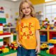 thumbnail image 1 of Playde manga corta - Back to School Casual Soft Cotton Blend Tee (1pc) tamaños 2-13 años × Cute 100 Days School Design & Multiple Color Options, 1 of 4