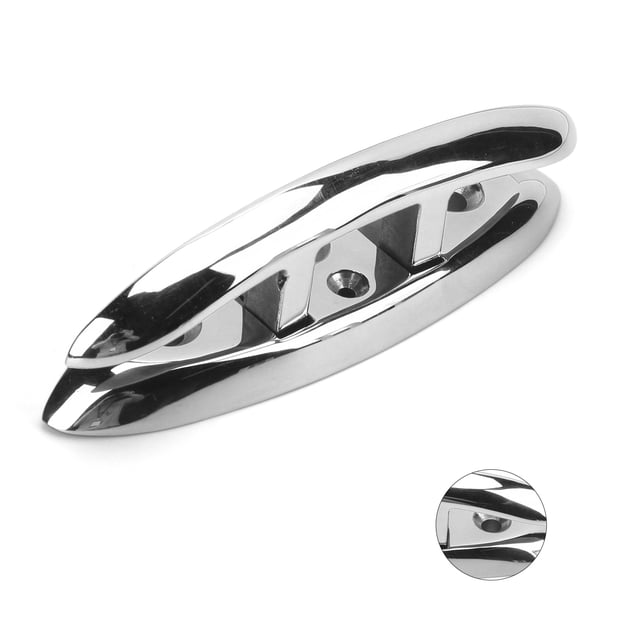 QIILU Line Cleat,Rope Cleat 316 Stainless Steel Mooring Bollard Fit for Yachts Speedboats Fishing Boats,Boat Rope Cleat