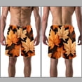 thumbnail image 3 of luoweisi Men's Beach Shorts Quick Dry Swim Trunks with Mesh Lining Maple Leaf XL, 3 of 5