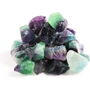 Nvzi Rainbow Flourite Crystals, Crystals and Healing Stones, Rocks for Tumbling, Raw Crystals Bulk, Amathesis Crystal, Calcite Crystal for Decoration, Wicca, Reiki, Chakra and Energy(1LB)