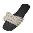 thumbnail image 2 of Slippers for Women,AXXD Women's Shoes Ladies Crystal Wedges Thick Peep Toe Sandals Slippers Shoes for New Trends Black 6.5-7, 2 of 3