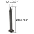 thumbnail image 3 of Uxcell Clavo de cemento para pared de acero al carbono electrochapado negro 300 paquetes de 20mm, 3 of 5