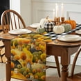 thumbnail image 3 of Fall Hills Cotton Linen Table Runner, Washable Table Runners for Kitchen, Dining Room, Holiday, Home Party Table Decor, 13x48 Inches, 3 of 9