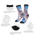 thumbnail image 3 of Honeii Majestic Fantasy Castle Print Children's Colorful Socks,Unisex Kids and Toddlers' Cushioned Sock,Kids Athletic Crew Socks,for Everyday Wear and Sports, 3 of 5