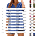 thumbnail image 6 of Gauze Shirts for Women Cotton Linen Tops 3/4 Sleeve V Neck Boho Oversized Button Down Blouses Solid Color Comfy Casual Tunics Spring Summer Trendy Outfits Workout Work Loose Fit Vacation Clothes Blue, 6 of 9