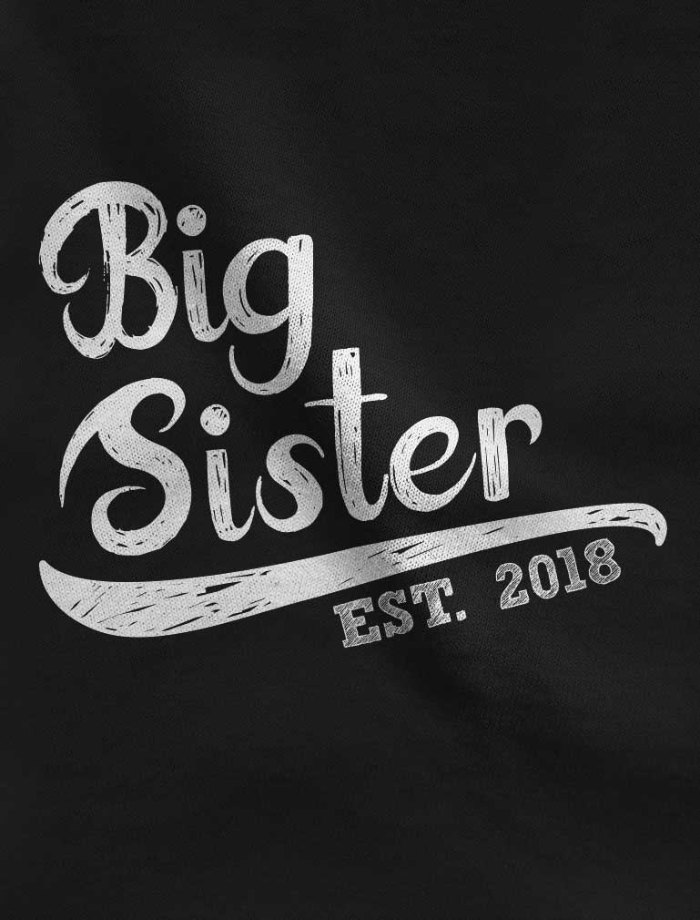 Tstars Girls Big Sister Shirt Big Sister Est 2021 Lovely Best Sister Cute B Day Gifts for Sister Birthday Graphic Tee Sibling Gift Funny Sis Girls Fitted Kids Short Sleeve Child T Shirt - image 2 of 6