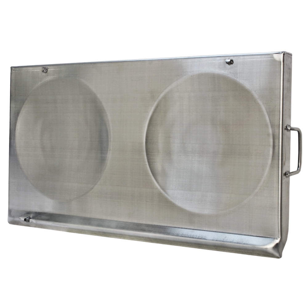 31" x 17" Portable Stainless Steel Double Stove Griddle CONVEX Plancha