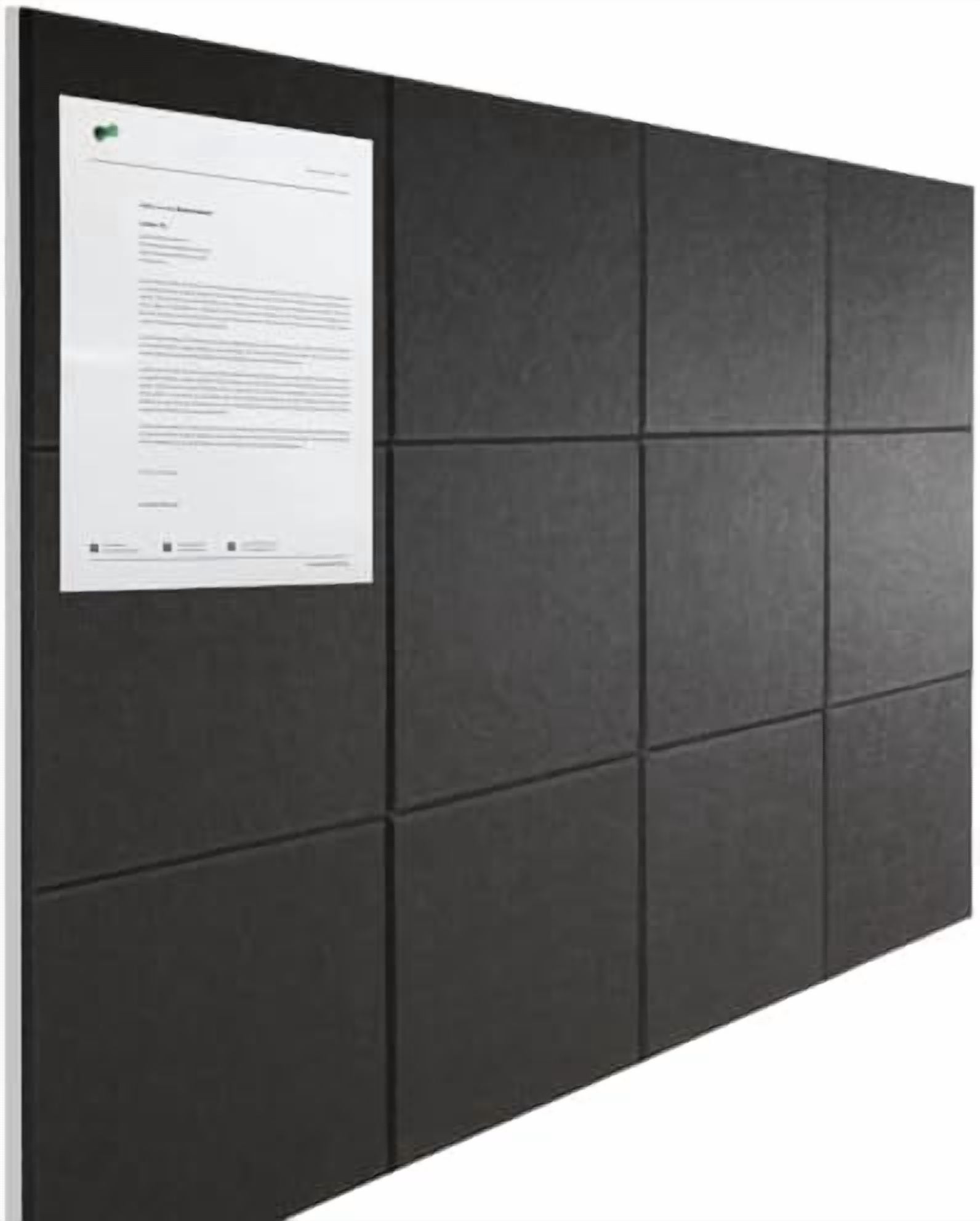 Large Cork Boards for Walls, 48" x 36", 12 Pack Bulletin Boards Alternative, Cork Board for Office, Black Felt Wall Tiles, with Removable Nano-Adhesive and Pushpins