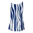 thumbnail image 5 of Wycnly Tank Tops for Women Casual Loose Fit Lightweight Metal Buckle Strap Tops Summer Striped Print V-Neck Sleeveless Shirts Fashion Blouses Navy XXL, 5 of 6