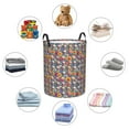 thumbnail image 3 of Lsque Skull sunflower daisy pattern Laundry Hamper Basket, Tall Woven Rope Hamper Basket for Clothes, Lightweight Storage Basket, Collapsible Waterproof-Small, 3 of 8