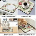 thumbnail image 4 of Dish Drying Mat for Kitchen Counter 16x18in Red Roses Floral Washable Quick Dish Drying Pad Rubber Backed Absorbent Draining Mat, 4 of 6