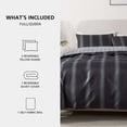 thumbnail image 2 of Mainstays Full/Queen Duvet Cover Set, Reversible All-Season, 3-Piece, Dark Grey Stripe, 2 of 11