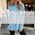 thumbnail image 3 of Xaqiouau Womens Oversized Crewneck Sweatshirt Scalloped Hem Long Sleeve Pullover Tunic Top Loose Fit Lightweight Casual Fall Winter Tops, 3 of 7