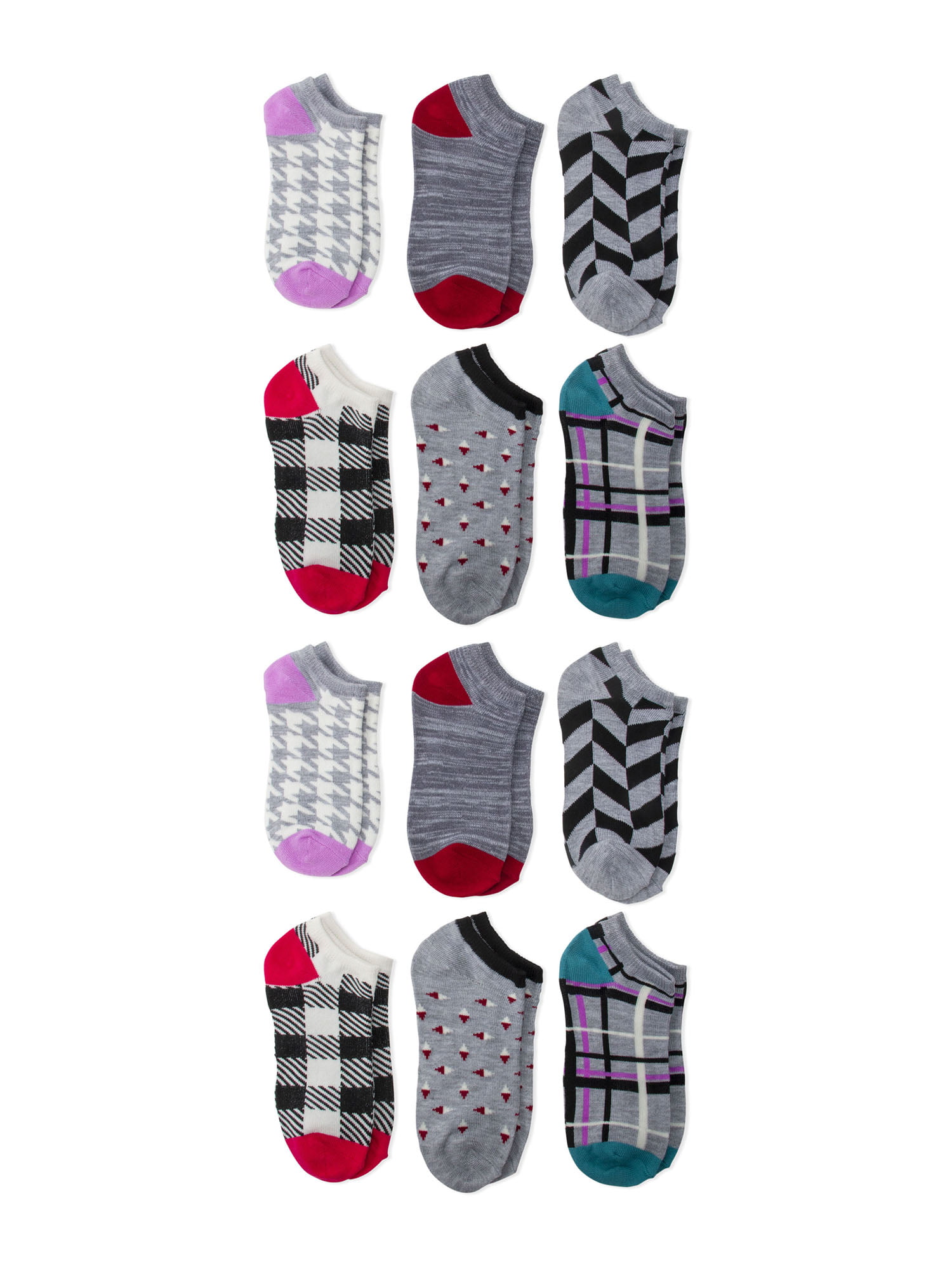 Kids Cotton Socks Boys Girls Laces Star Design Socks 12 Pairs Coloured Pattern