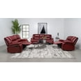 thumbnail image 2 of Camila 3-piece Upholstered Reclining Sofa Set Red, 2 of 20