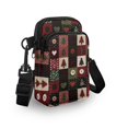 thumbnail image 3 of HELLHERO Button Christmas Tree Pattern Double-layer with Zipper Travel Daily Use Messenger Bag with Double Deck Polyester 4.33x1.97x7.09 for Adult, 3 of 7
