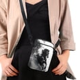 thumbnail image 4 of HELLHERO Horse Ink Painting Design Messenger Bag Sling Bag for Women Polyester Crossbody Bags with Adjustable Strap, 4 of 7