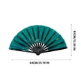 thumbnail image 2 of Fiudx Abanico de Kung Fu, Diseño de Rayas Coloridas, Marco de Bambú Ligero, Accesorio Tradicional Chino para Artes Marciales, Accesorio para Escenarios, Herramienta de Entrenamiento Versátil, Tamaño, 2 of 2