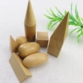thumbnail image 2 of Wooden Building Block Funny Early Educational Geometric Building Block Toy Plaything for Kid (Khaki), 2 of 8