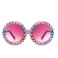 thumbnail image 2 of Kmbangi Kids Round Sunglasses, Bling Rhinestone Frame UV400 Protection Sunglasses for Girls Boys, 2 of 2