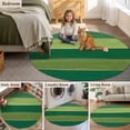 thumbnail image 5 of Green Teal Wooden Grain Round Area Rug 4Ft Washable Circle Rugs for Bedroom Dining Room, Farmhouse Country Vintage Geometric Non-Slip Carpet Floor Mats Indoor Outdoor Carpet Runner Home Decor, 5 of 8