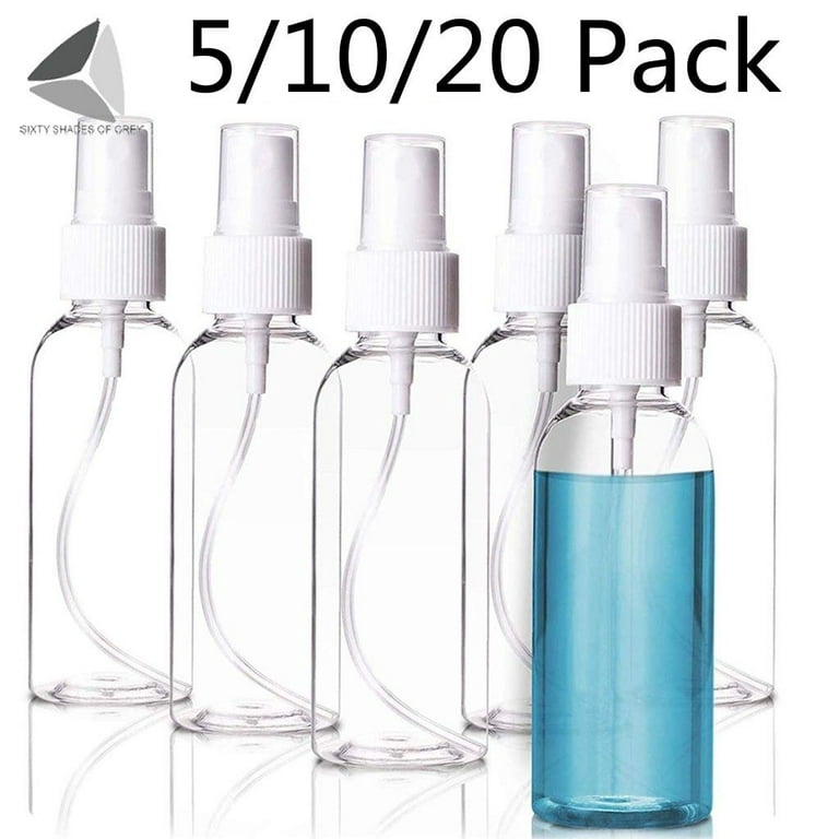 E-accexpert 24 Pcs Spray Bottles 2oz / 55ml Clear Empty Mini Mister Spray  Bottles Refillable Container Pocket Size Sprayer Set Essential Oils Travel  Cleaning Solution Makeup Bottles with 2pcs Funnels 32pcs Labels_Shopping