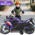 thumbnail image 5 of HNH 12V Ride on Toys, Kids Ride on Motorcycle, Electric Motorcycle with Training Wheels, Violet, 5 of 12