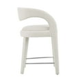 thumbnail image 3 of Modway Pinnacle Boucle Upholstered Counter Stool Set of Two in Ivory Silver, 3 of 10
