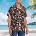 thumbnail image 3 of Pofeuu Autumn Forest Mushrooms Print Hawaiian Shirt for Men Sleeves Casual Button Down Summer Beach Dress Shirts T-Shirts,Medium, 3 of 7