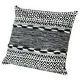 thumbnail image 2 of The Urban Port 18 x 18 Jacquard Square Decorative Cotton Accent Throw Pillow with Soft Boho Tribal Pattern, Black, White, 2 of 7