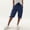 Navy, variant on BUIGTTKLOP Bermuda Shorts for Women Knee Length Drawstring Elastic Waist Cargo Shorts Casual Summer with Pockets