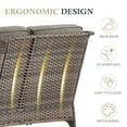 thumbnail image 6 of POCASSY 7-Piece Outdoor Patio Furniture Set with Swivel Chairs, Luxury High Back Rattan Wicker Outdoor Conversation Set with 5-inch Thick Seat Cushion Sofa and Swivel Glider Patio Chair for Porch, 6 of 19