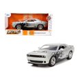 thumbnail image 4 of 2015 Dodge Challenger SRT Hellcat Silver Metallic with Flames "Nitrous Express" "Bigtime Muscle" Series 1/24 Diecast Model Car by Jada, 4 of 4