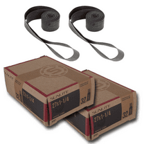 2 PACK - Sunlite Inner Tubes 27x1-1/4 Schrader Valve   27" Rubber Rim Strips