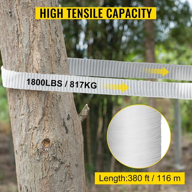 Cinta de tracción de poliéster VEVOR 1800 libras 380' x 5/8' para trabajos de conductos de cables