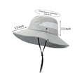 thumbnail image 4 of Deago Sun Hat for Men/Women Waterproof Wide Birm Bucket Hat UV Protection Hat for Fishing Hiking Garden Beach (Gray), 4 of 10