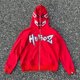 thumbnail image 1 of Sudadera con capucha Y2k con cremallera y estampado gráfico de letras góticas de Harajuku, sudadera con doble sombrero para hombre, sudadera informal de gran tamaño de High Street Y2k, 1 of 4