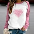 thumbnail image 2 of YanHoo Heart Sweatshirts Preppy Valentine Day Sweatshirts for Women Long Sleeve Womens Valentine Day Pullover Tops Novelty Y2K Cute Heart Graphic Sweatshirt Loose Casual Long Sleeve Crewneck Shirt, 2 of 4