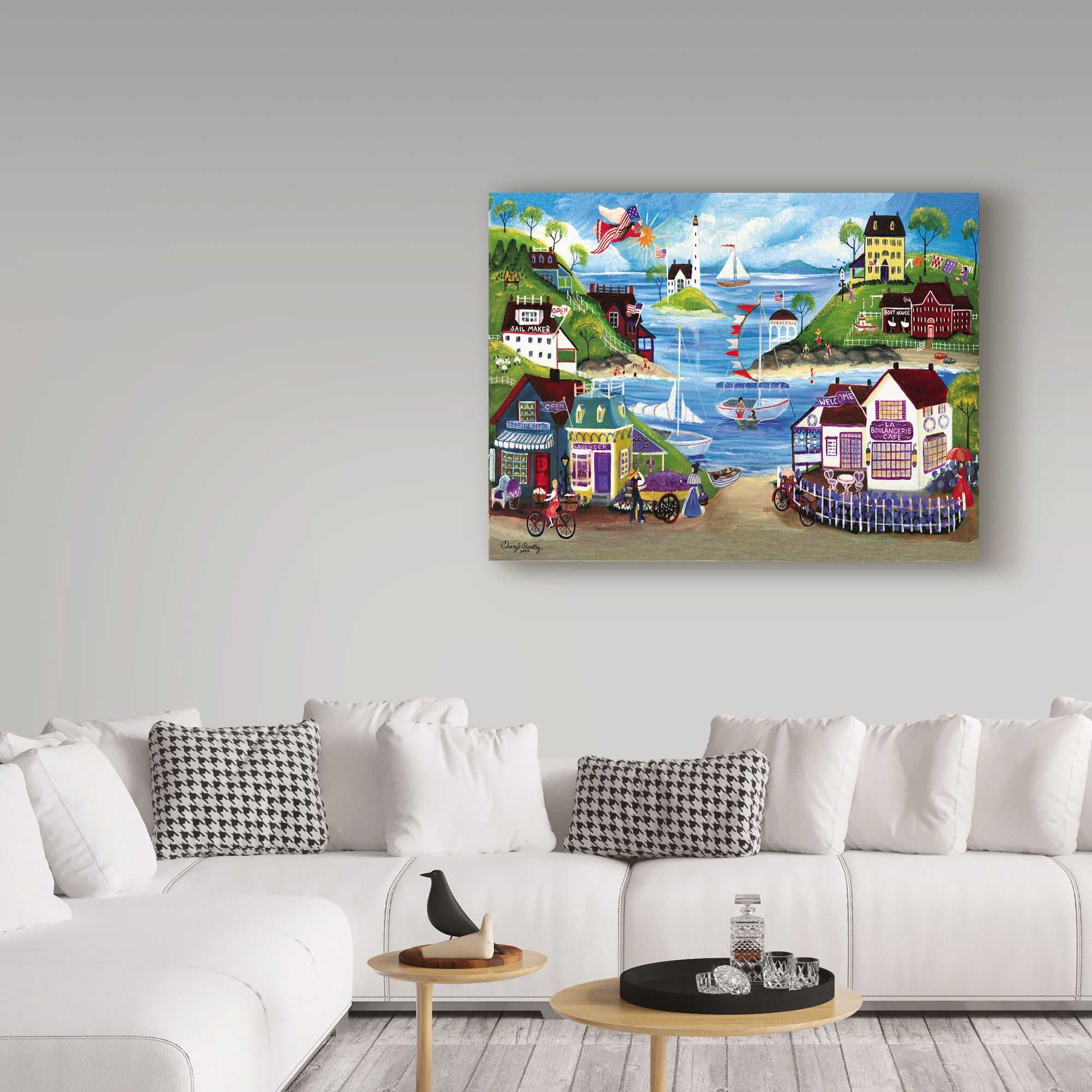 Trademark Fine Art 'Lavender Seaside Angel' Canvas Art by Cheryl Bartley