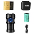 thumbnail image 1 of High power LED mini flashlight, USB rechargeable flashlight, 8 XPG beads, rear magnetic clip, waterproof, 1 of 1