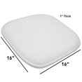 thumbnail image 3 of Sweet Home Collection Memory Foam Honeycomb Non-Slip Back 16" x 16" Chair Pad - White, 6 Pack, 3 of 7