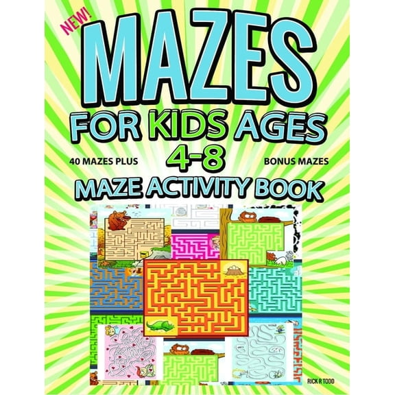 Maze Books for Kids Mazes for Kids Ages 4-8 Kids Activity Book: Maze Books for Kids 4-6, 6-8 Mazes for Kids Activity Book, Book 1, (Paperback)