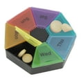 thumbnail image 6 of Unique Bargains 1 Pc Pill Case 7 Grid Colorful Pill Box Black Colorful, 6 of 6