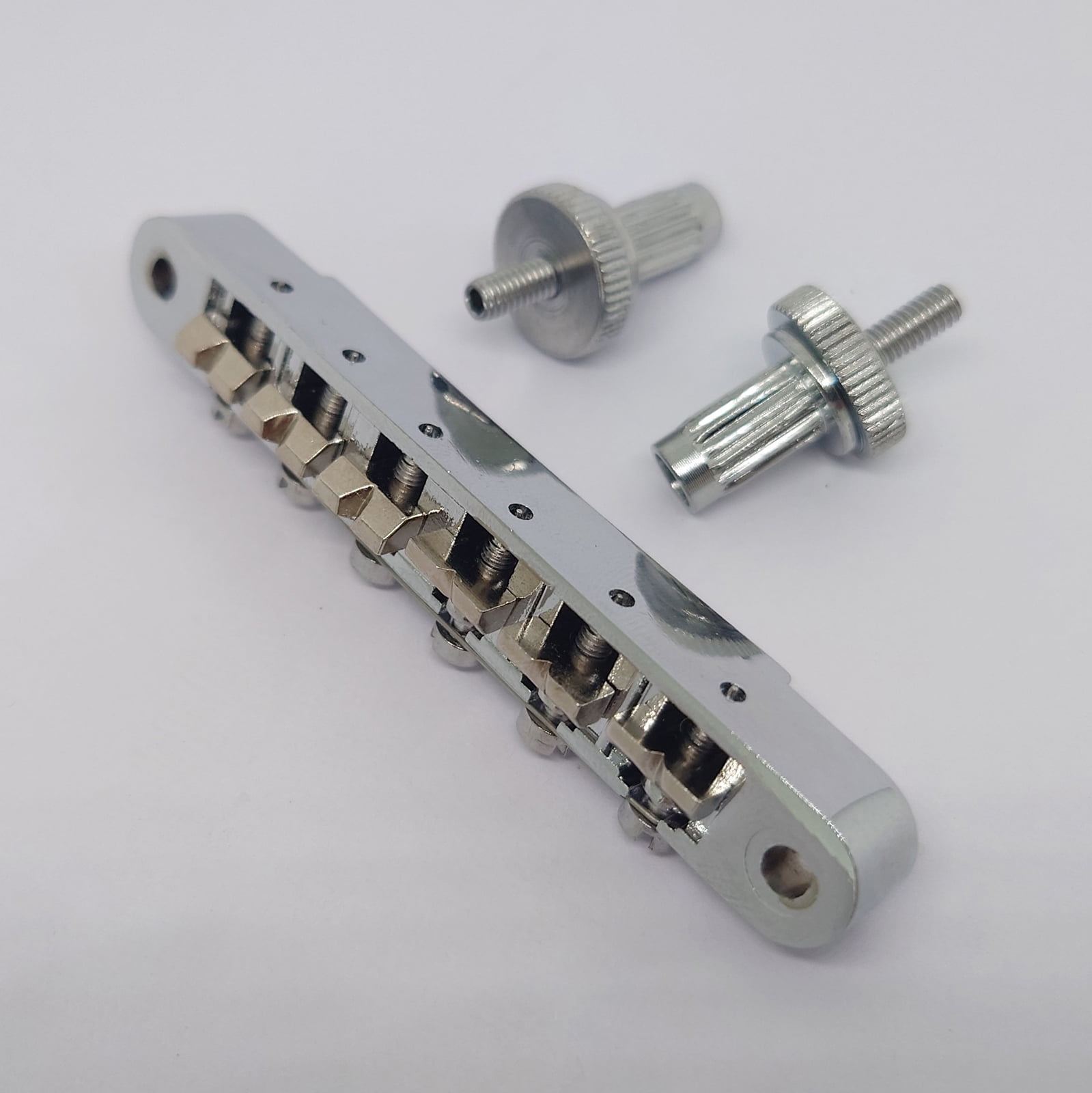 Guitar Fixed Saddle Bridge Tailpiece Set with ABR-1 Style Tune-O-Matic Bridge Chrome for ABR LP SG EPi Electric Guitars