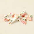 thumbnail image 5 of Kucnuzki Newborn Baby Girl Clothes 3 Months Summer Dress 6 Months Short Sleeve Cute Floral Fake-Two-Pices Dress Headband 2PCS Set Yellow, 5 of 8
