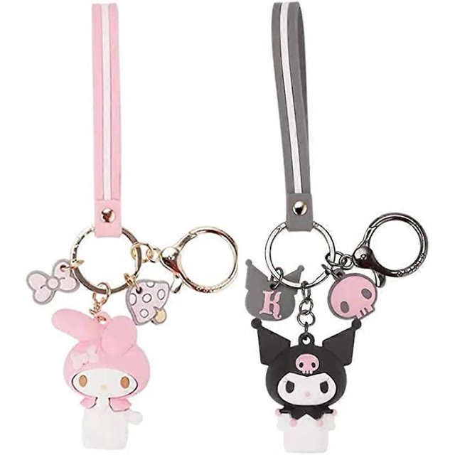 Lindo llavero de anime kawaii, Hello Kitty, My Melody, Kuromi, Keroppi, Badtz-Maru, Cinnamoroll, Pompompurin