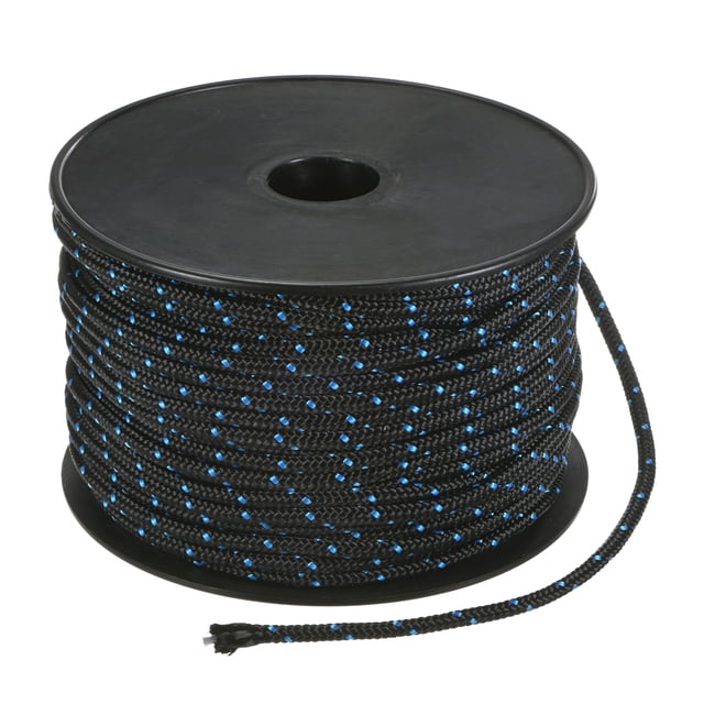 Cuerda de arranque de retroceso Uxcell 5mm 60m Cuerda de nylon para motosierra Negro Azul
