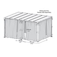 thumbnail image 4 of Palram - Canopia Milano 4300 10' x 14'/Martinique 5000 12' x 16' Gazebo Netting Set, 4 of 8