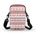 thumbnail image 2 of HELLHERO Shoulder Purse Polyester 2 Layers for Travel Daily Use Men, Women, Christmas Festive Geometry Reindeer, 2 of 7